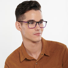 Load image into Gallery viewer, Purple Rectangle Full Rim Unisex Eyeglasses by Vincent Chase Online-148858