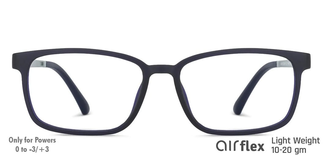 Blue Rectangle Full Rim Unisex Eyeglasses by Lenskart Air Online-139754