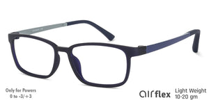 Blue Rectangle Full Rim Unisex Eyeglasses by Lenskart Air Online-139754