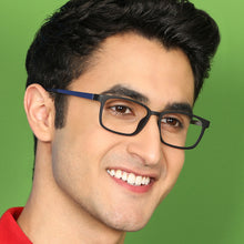 Load image into Gallery viewer, Blue Rectangle Full Rim Unisex Eyeglasses by Lenskart Air Online-139754