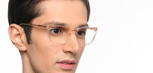 Pink Rectangle Full Rim Women Eyeglasses by Vincent Chase-210271