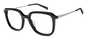 Black Geometric Full Rim Unisex Eyeglasses by Vincent Chase-228301