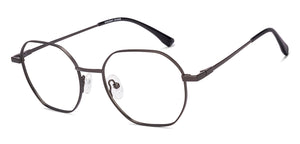 Gunmetal Geometric Full Rim Unisex Eyeglasses by Vincent Chase-218986