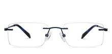 Load image into Gallery viewer, Blue Rectangle Rimless Unisex Eyeglasses by Vincent Chase Online-201316