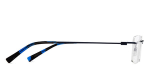 Blue Rectangle Rimless Unisex Eyeglasses by Vincent Chase Online-201316