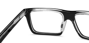 Black Rectangle Full Rim Unisex Eyeglasses by Vincent Chase Online-204474