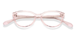 Pink Transparent Round Full Rim Women Eyeglasses by Vincent Chase-206656