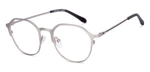 Silver Geometric Full Rim Unisex Eyeglasses by Vincent Chase-224216