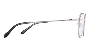 Silver Geometric Full Rim Unisex Eyeglasses by Vincent Chase-224216