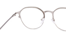 Load image into Gallery viewer, Silver Geometric Full Rim Unisex Eyeglasses by Vincent Chase-224216