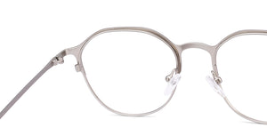 Silver Geometric Full Rim Unisex Eyeglasses by Vincent Chase-224216