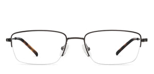 Black Rectangle Half Rim Unisex Eyeglasses by Vincent Chase-207968