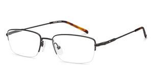 Black Rectangle Half Rim Unisex Eyeglasses by Vincent Chase-207968