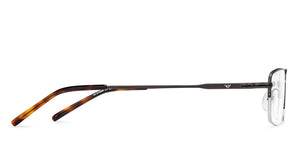 Black Rectangle Half Rim Unisex Eyeglasses by Vincent Chase-207968