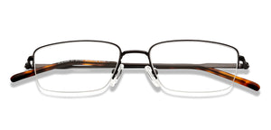 Black Rectangle Half Rim Unisex Eyeglasses by Vincent Chase-207968