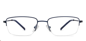 Blue Rectangle Half Rim Unisex Eyeglasses by Vincent Chase Online-207969