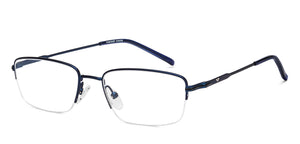 Blue Rectangle Half Rim Unisex Eyeglasses by Vincent Chase Online-207969