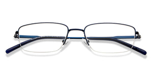Blue Rectangle Half Rim Unisex Eyeglasses by Vincent Chase Online-207969