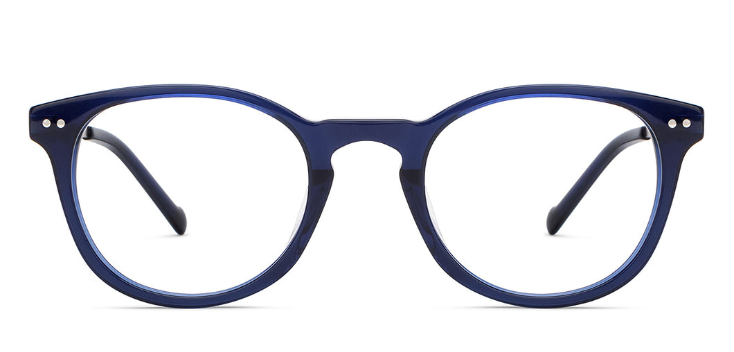 Blue Round Full Rim Unisex Eyeglasses by Vincent Chase-208238