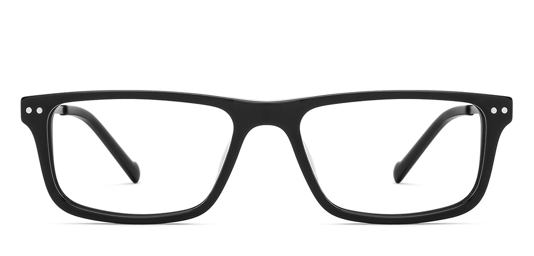 Black Rectangle Full Rim Unisex Eyeglasses by Vincent Chase Online-208239