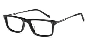Black Rectangle Full Rim Unisex Eyeglasses by Vincent Chase Online-208239