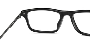 Black Rectangle Full Rim Unisex Eyeglasses by Vincent Chase Online-208239