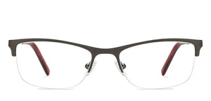 Gunmetal Cat Eye Half Rim Women Eyeglasses by Vincent Chase-208981
