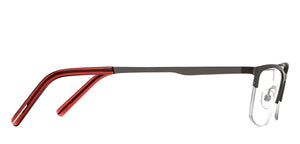Gunmetal Cat Eye Half Rim Women Eyeglasses by Vincent Chase-208981