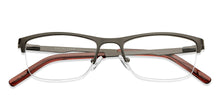 Load image into Gallery viewer, Gunmetal Cat Eye Half Rim Women Eyeglasses by Vincent Chase-208981