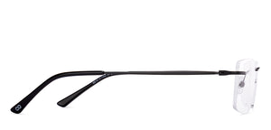 Black Rectangle Rimless Unisex Eyeglasses by Vincent Chase-217723