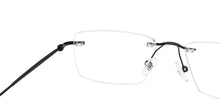Load image into Gallery viewer, Black Rectangle Rimless Unisex Eyeglasses by Vincent Chase-217723