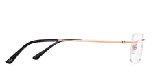 Load image into Gallery viewer, Gold Rectangle Rimless Unisex Eyeglasses by Vincent Chase-218257