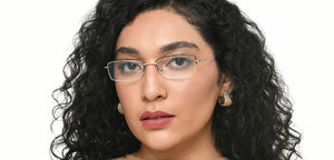 Black Rectangle Half Rim Unisex Eyeglasses by Vincent Chase-219725