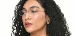 Black Rectangle Half Rim Unisex Eyeglasses by Vincent Chase-219725