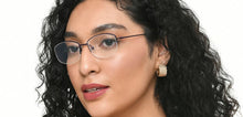 Load image into Gallery viewer, Purple Geometric Half Rim Women Eyeglasses by Vincent Chase-219728