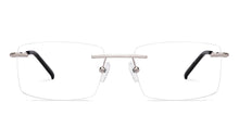 Load image into Gallery viewer, Gunmetal Rectangle Rimless Unisex Eyeglasses by Vincent Chase-223340