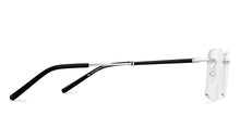 Load image into Gallery viewer, Gunmetal Rectangle Rimless Unisex Eyeglasses by Vincent Chase-223340