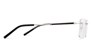 Gunmetal Rectangle Rimless Unisex Eyeglasses by Vincent Chase-223340