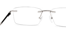 Load image into Gallery viewer, Gunmetal Rectangle Rimless Unisex Eyeglasses by Vincent Chase-223340