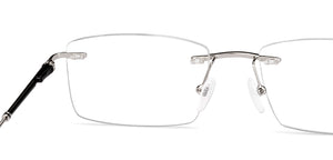 Gunmetal Rectangle Rimless Unisex Eyeglasses by Vincent Chase-223340