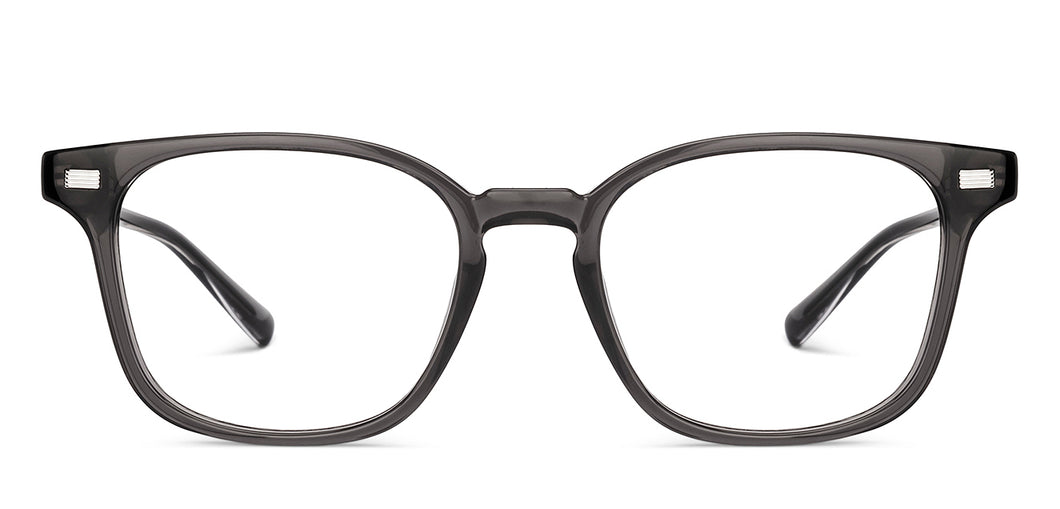 Dark Grey Square Full Rim Unisex Eyeglasses by Vincent Chase-233702
