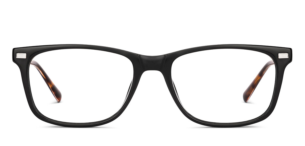 Black Rectangle Full Rim Unisex Eyeglasses by Vincent Chase-233703