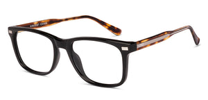 Black Rectangle Full Rim Unisex Eyeglasses by Vincent Chase-233703