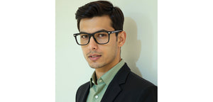 Dark Grey Rectangle Full Rim Unisex Eyeglasses by Vincent Chase-233704