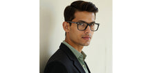Load image into Gallery viewer, Dark Grey Rectangle Full Rim Unisex Eyeglasses by Vincent Chase-233704