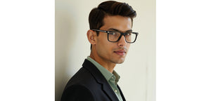 Dark Grey Rectangle Full Rim Unisex Eyeglasses by Vincent Chase-233704