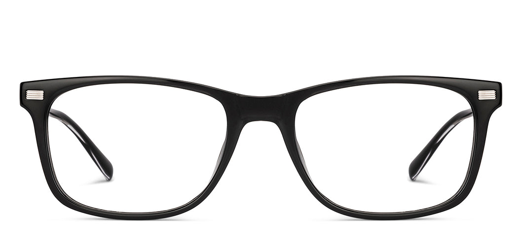 Dark Grey Rectangle Full Rim Unisex Eyeglasses by Vincent Chase-233704