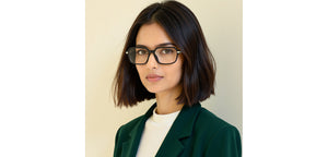 Black Rectangle Full Rim Unisex Eyeglasses by Vincent Chase-233707