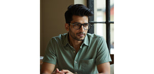 Black Rectangle Full Rim Unisex Eyeglasses by Vincent Chase-233707