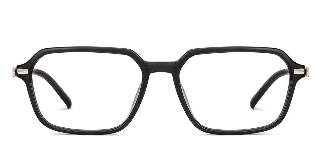 Black Rectangle Full Rim Unisex Eyeglasses by Vincent Chase-233707